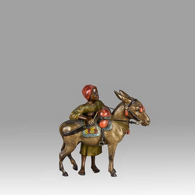 "Arab Boy & Donkey" by Franz Bergman