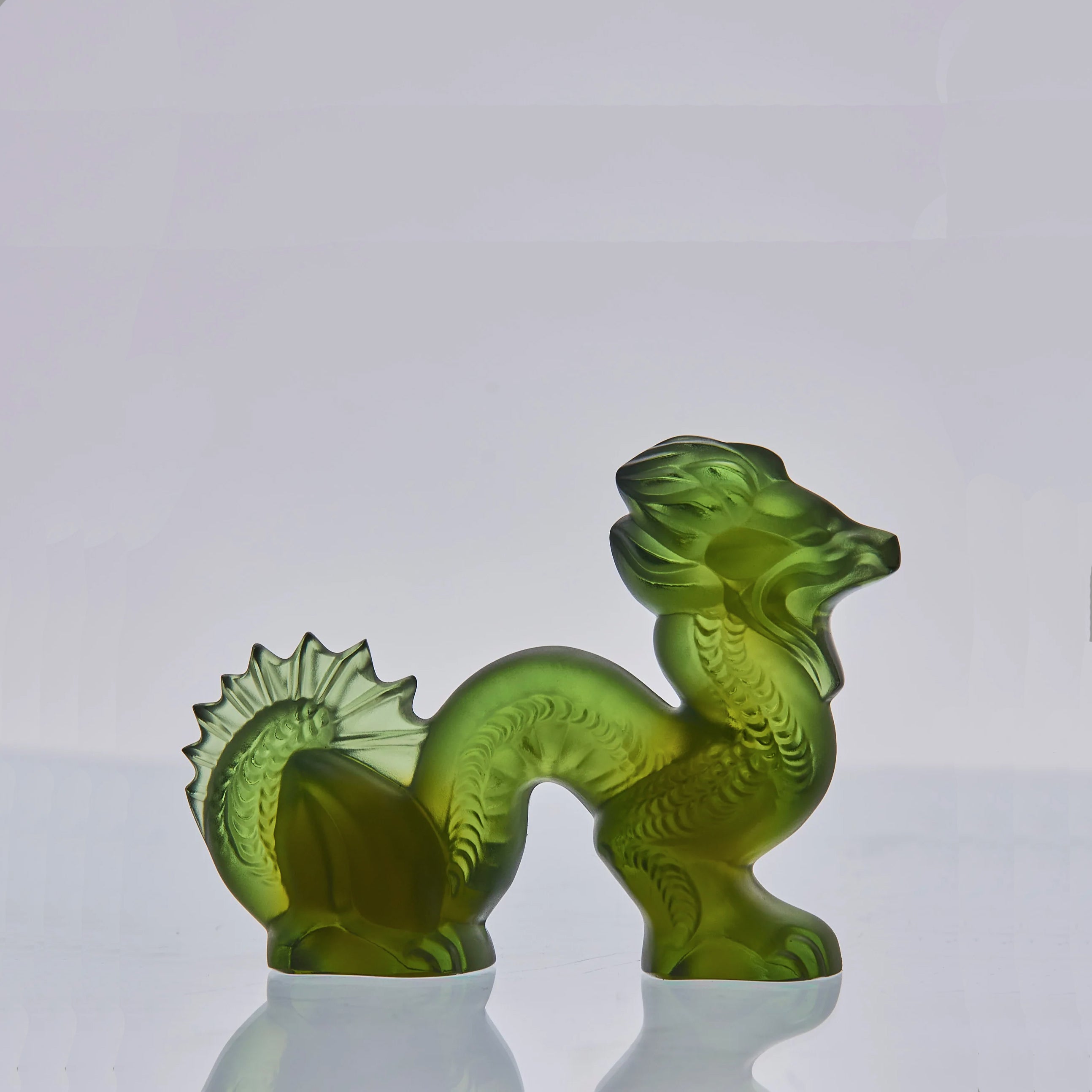 Oriental Green Dragon - Lalique for sale - Hickmet Fine Arts