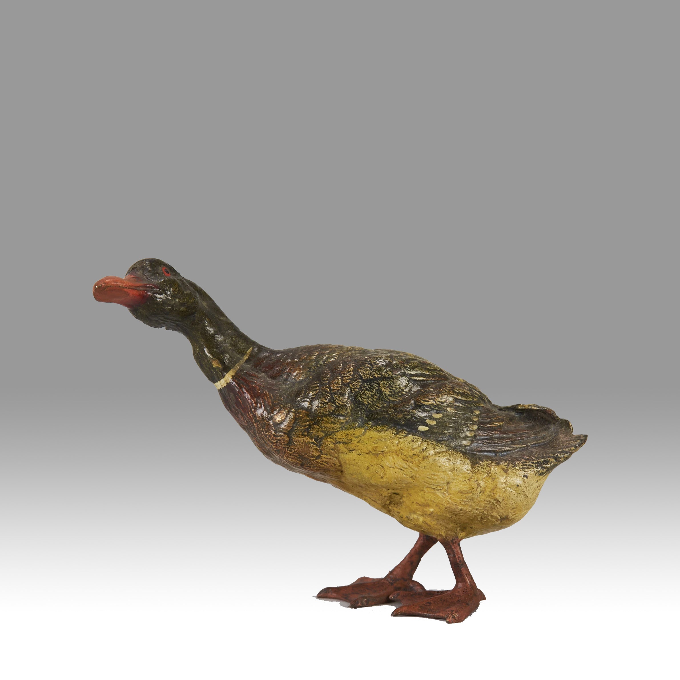 Standing Duck Bergman Bronze Duck- Austrian Bronze - Hickmet Fine Arts