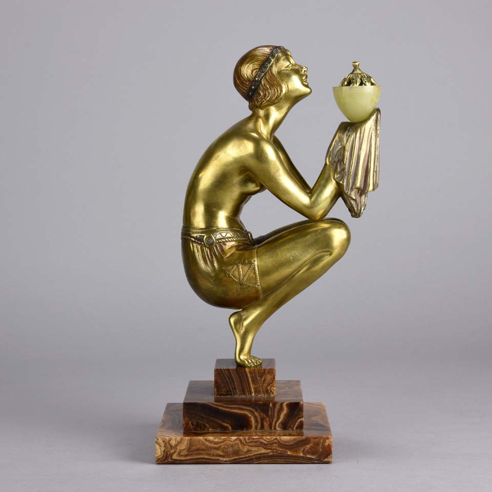 Duvernet Bronze  - Art Deco Bronze 'Oblivion' - Hickmet Fine Arts
