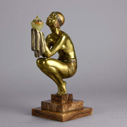 Duvernet Bronze  - Art Deco Bronze 'Oblivion' - Hickmet Fine Arts
