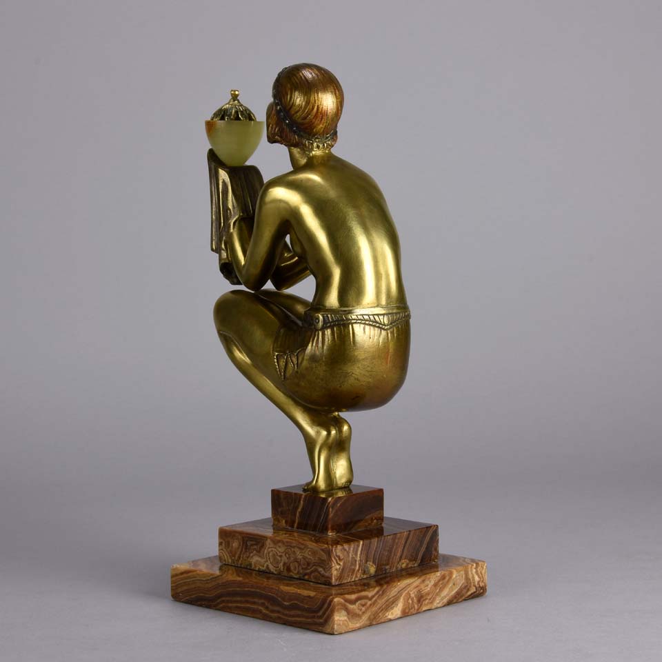 Duvernet Bronze  - Art Deco Bronze 'Oblivion' - Hickmet Fine Arts
