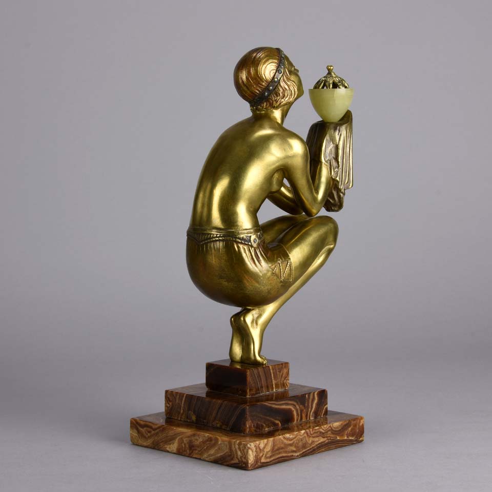 Duvernet Bronze  - Art Deco Bronze 'Oblivion' - Hickmet Fine Arts