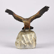 ‘Eagle on a Rock’ Bronze by Bergman