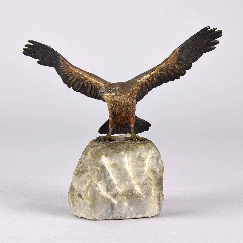 ‘Eagle on a Rock’ Bronze by Bergman