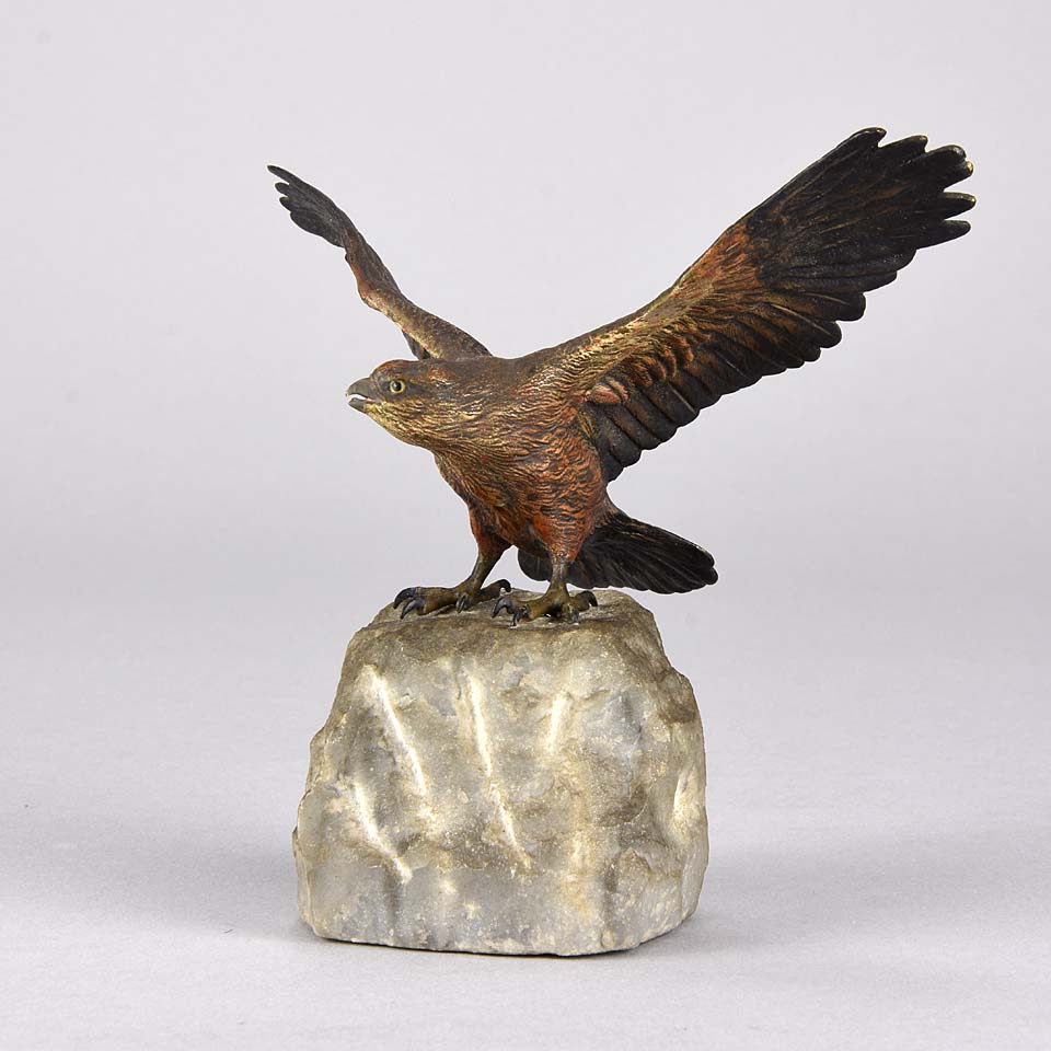 ‘Eagle on a Rock’ Bronze by Bergman