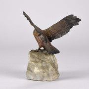 ‘Eagle on a Rock’ Bronze by Bergman