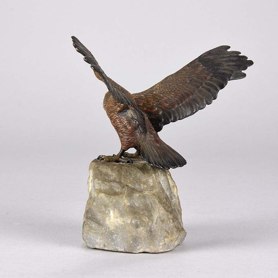 ‘Eagle on a Rock’ Bronze by Bergman