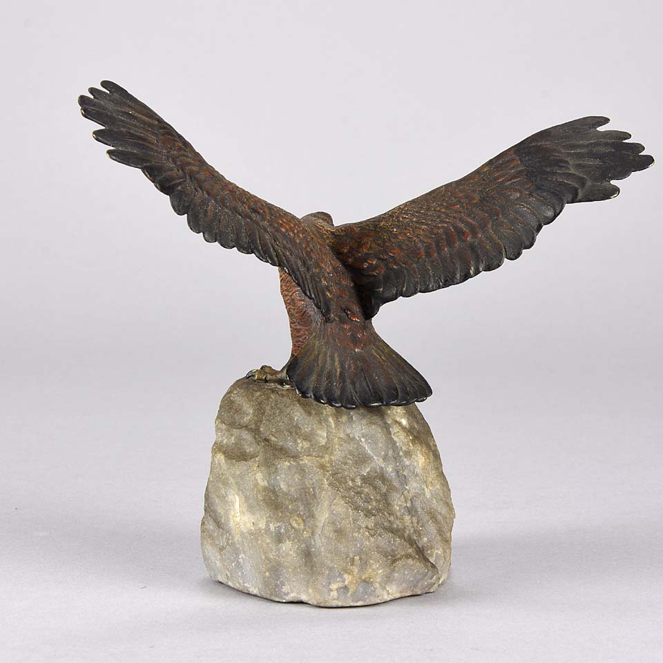 ‘Eagle on a Rock’ Bronze by Bergman