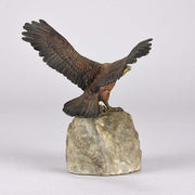 ‘Eagle on a Rock’ Bronze by Bergman