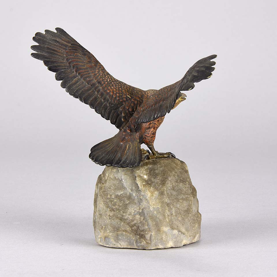 ‘Eagle on a Rock’ Bronze by Bergman