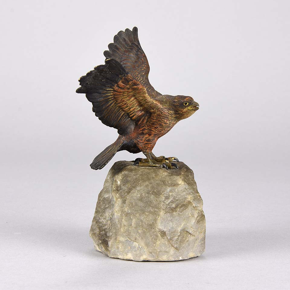 ‘Eagle on a Rock’ Bronze by Bergman