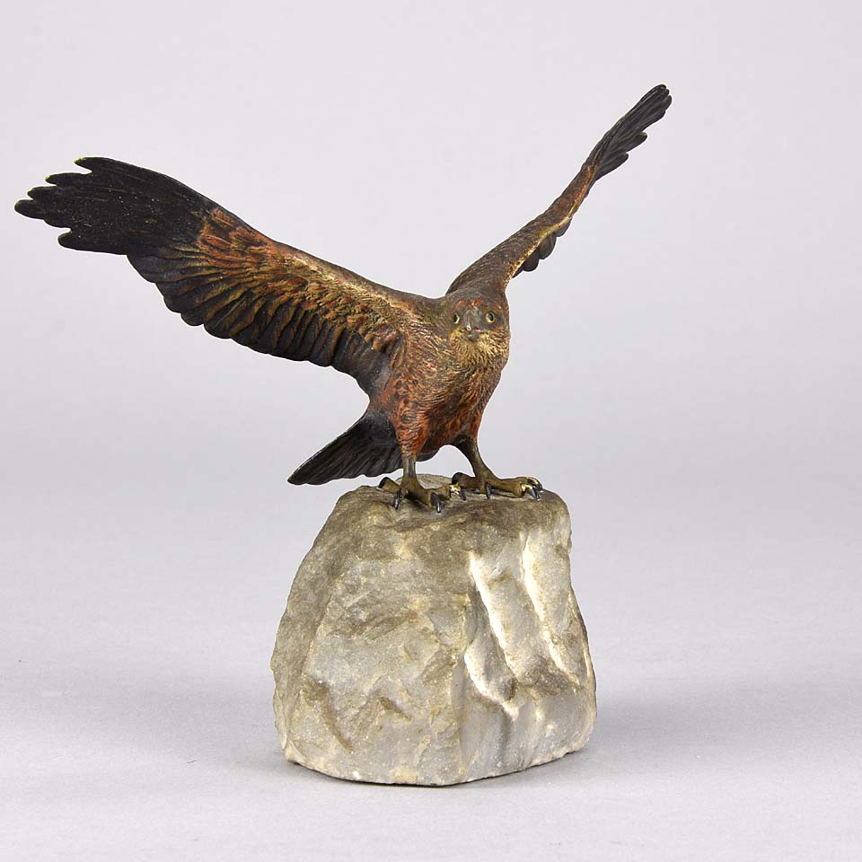 ‘Eagle on a Rock’ Bronze by Bergman