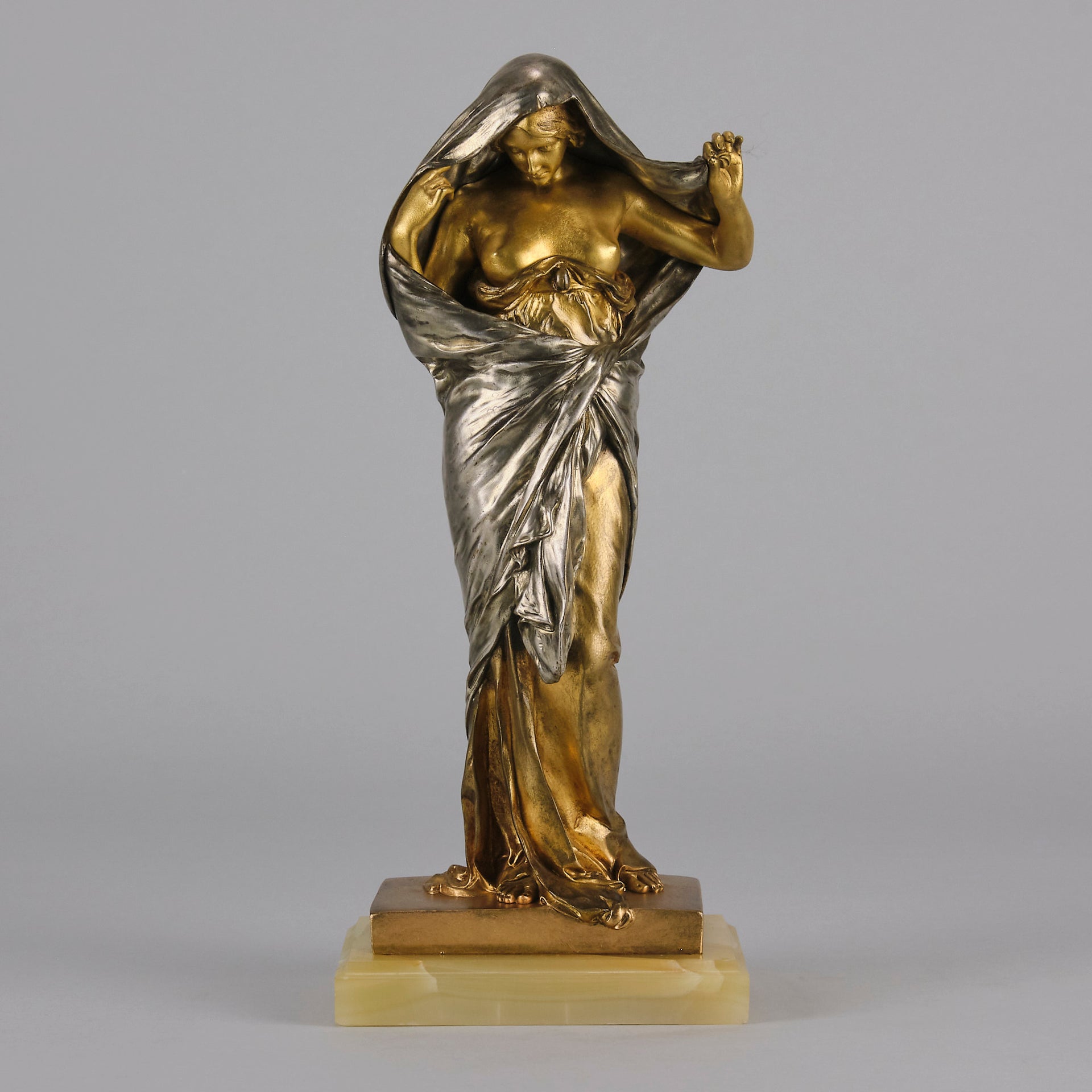 Antique Bronze - Nature Revealing her Secrets to Science - Ernest Barrias - Bronze statues for sale - Bronze sculptures for sale - Antique bronze statues - Hickmet Fine Arts