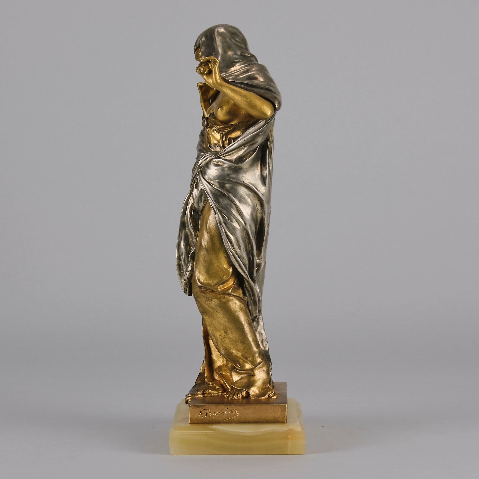 Antique Bronze - Nature Revealing her Secrets to Science - Ernest Barrias - Bronze statues for sale - Bronze sculptures for sale - Antique bronze statues - Hickmet Fine Arts