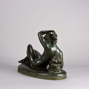 'Reclining Beauty' by E Montag - Art Deco Bronze - Hickmet Fine Arts