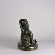 'Reclining Beauty' by E Montag - Art Deco Bronze - Hickmet Fine Arts