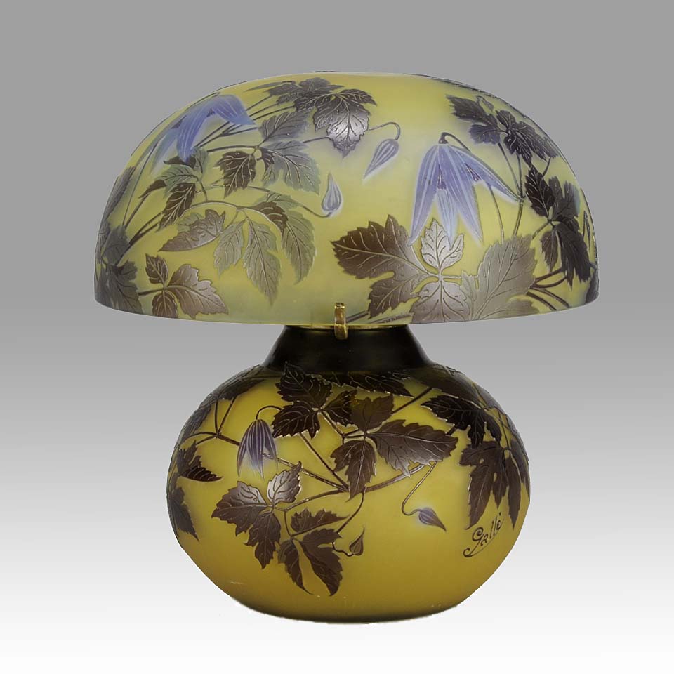 Art Nouveau Glass Landscape Vase by Emile Gallé for Gallé