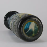 "Deep Blue Landscape Vase" by Emile Gallé - Hickmet Fine Arts