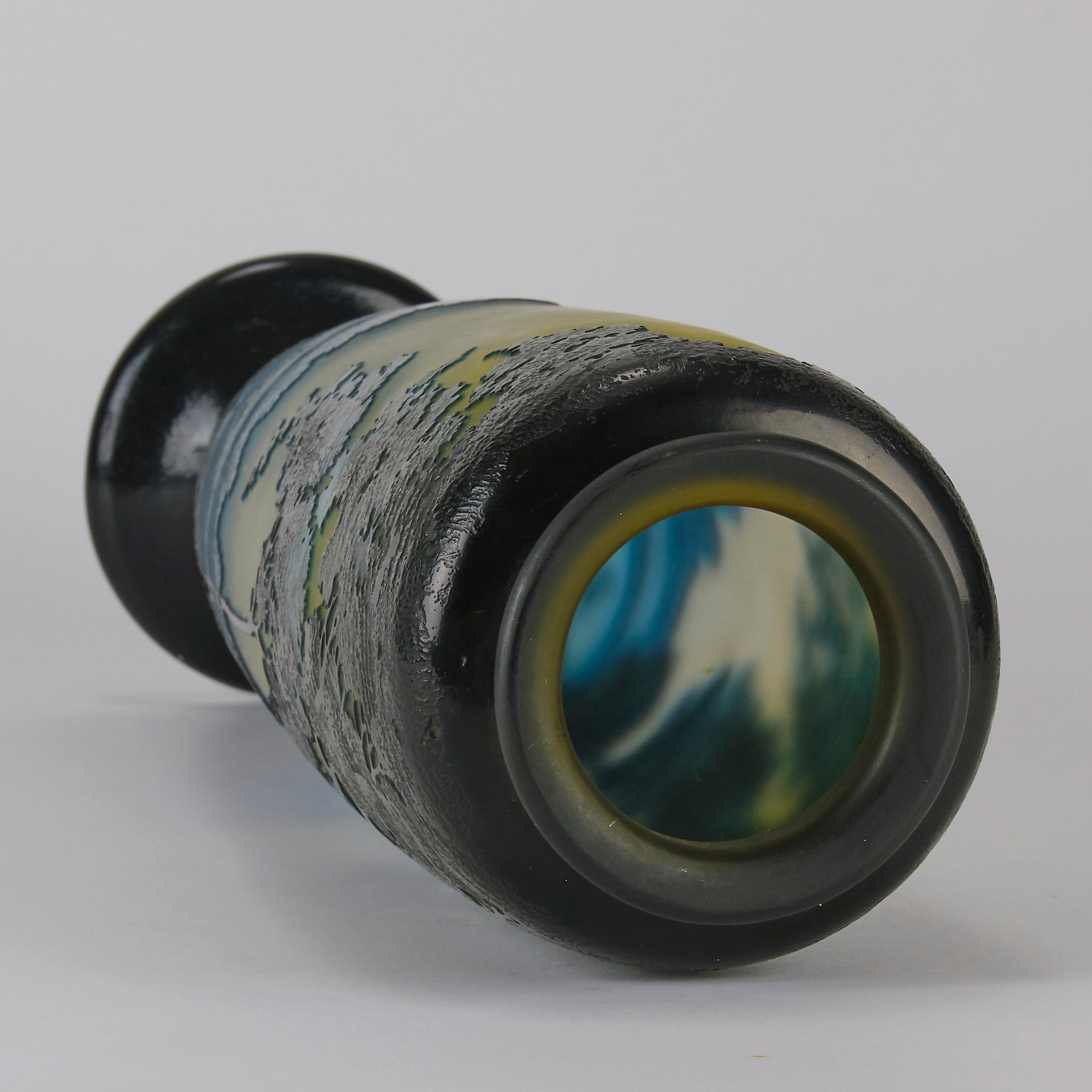 "Deep Blue Landscape Vase" by Emile Gallé - Hickmet Fine Arts