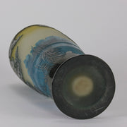 "Deep Blue Landscape Vase" by Emile Gallé - Hickmet Fine Arts