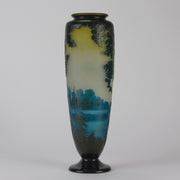 "Deep Blue Landscape Vase" by Emile Gallé - Hickmet Fine Arts
