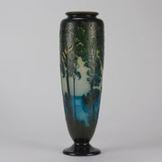 "Deep Blue Landscape Vase" by Emile Gallé - Hickmet Fine Arts