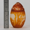 Easter  Egg Vase with Bunny by Émile Gallé. A beautiful and very rare early 20th Century cameo glass lidded egg shaped vase acid cut and etched with an Easter bunny sitting on a nest of eggs under the boughs of some trees in deep orange on a cream/ivory field