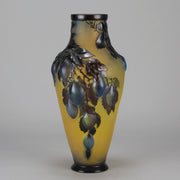 Galle Vase - Plum Souffle Vase - Emile Galle - Art Nouveau Glass Vase - Hickmet Fine Arts