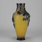 Galle Vase - Plum Souffle Vase - Emile Galle - Art Nouveau Glass Vase - Hickmet Fine Arts