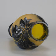 Galle Vase - Plum Souffle Vase - Emile Galle - Art Nouveau Glass Vase - Hickmet Fine Arts