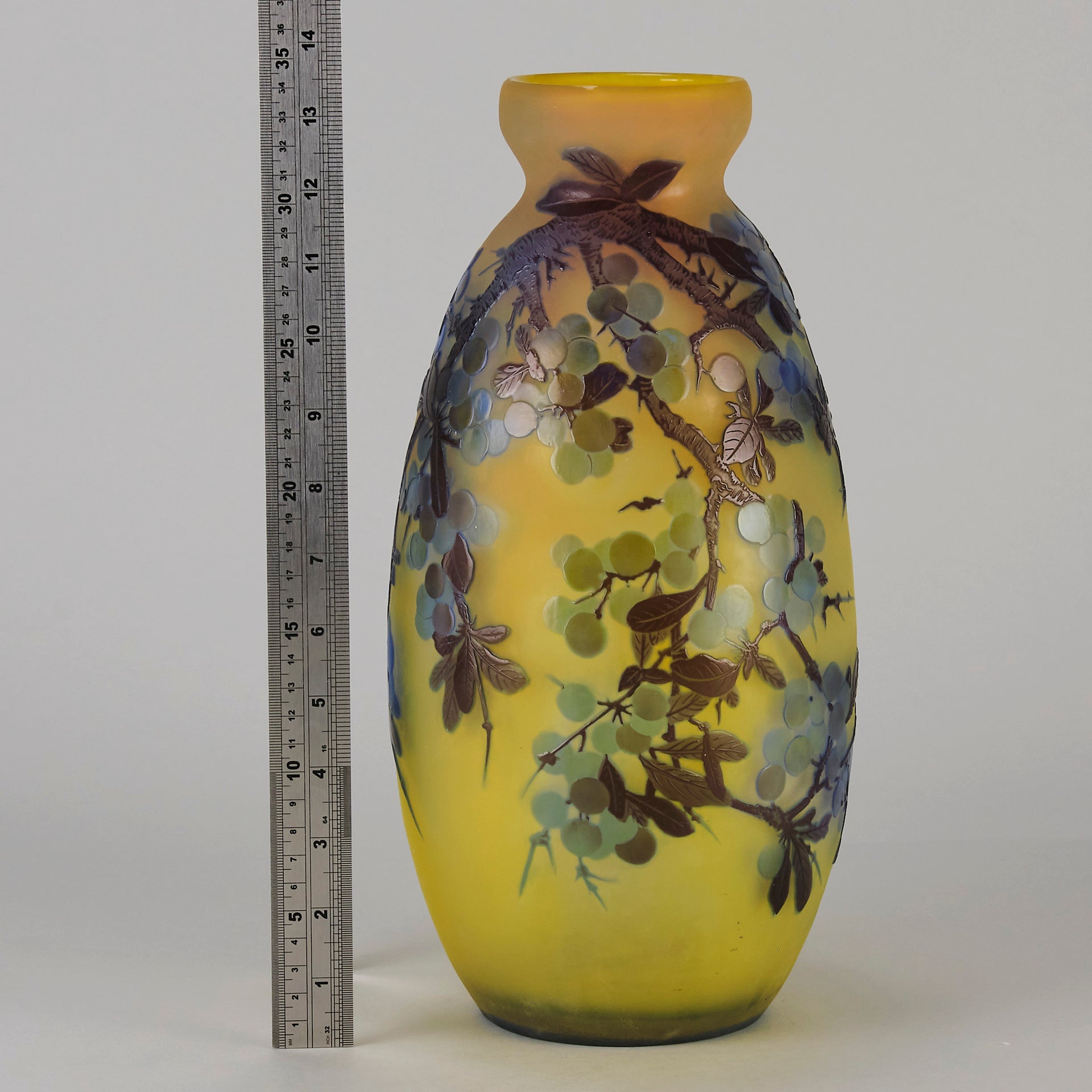 Art Nouveau Cameo Glass Landscape Vase by Émile Gallé at Art Nouveau Cameo Glass Landscape Vase by Émile Gallé at
