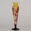 Tall Fuschias Vase by Emile Gallé - Art Nouveau - Hickmet Fine Arts