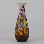 Emile Galle - Art Nouveau Glass - Galle vase - Tri-colour Floral Vase - art nouveau glass vase – Hickmet Fine Arts