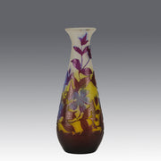 Emile Galle - Art Nouveau Glass - Galle vase - Tri-colour Floral Vase - art nouveau glass vase – Hickmet Fine Arts