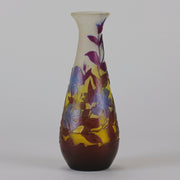 Emile Galle - Art Nouveau Glass - Galle vase - Tri-colour Floral Vase - art nouveau glass vase – Hickmet Fine Arts
