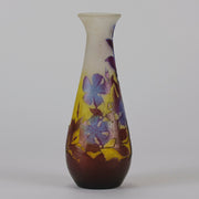 Emile Galle - Art Nouveau Glass - Galle vase - Tri-colour Floral Vase - art nouveau glass vase – Hickmet Fine Arts