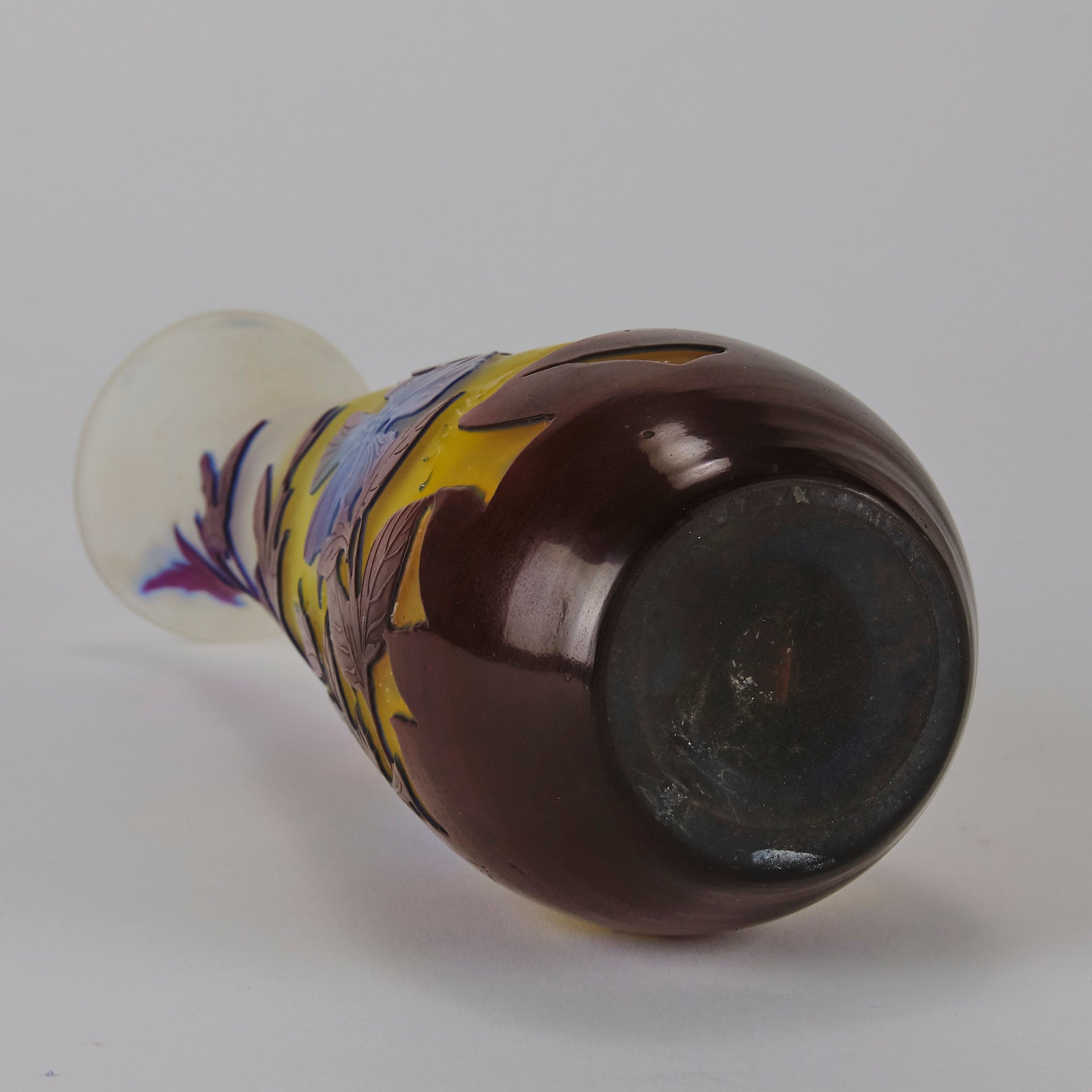 Emile Galle - Art Nouveau Glass - Galle vase - Tri-colour Floral Vase - art nouveau glass vase – Hickmet Fine Arts