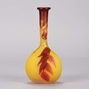 Emile Gallé Banjo Vase Cameo Glass