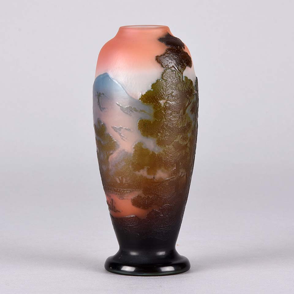 Emile Galle Landscape Vase - Hickmet Fine Arts 