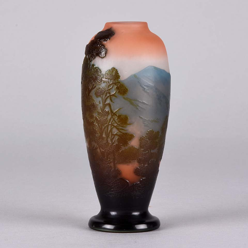 Emile Galle Landscape Vase - Hickmet Fine Arts 