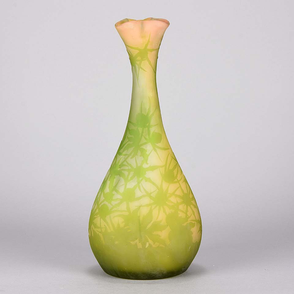 Emile Gallé - Art Nouveau Glass - Large Floral Vase