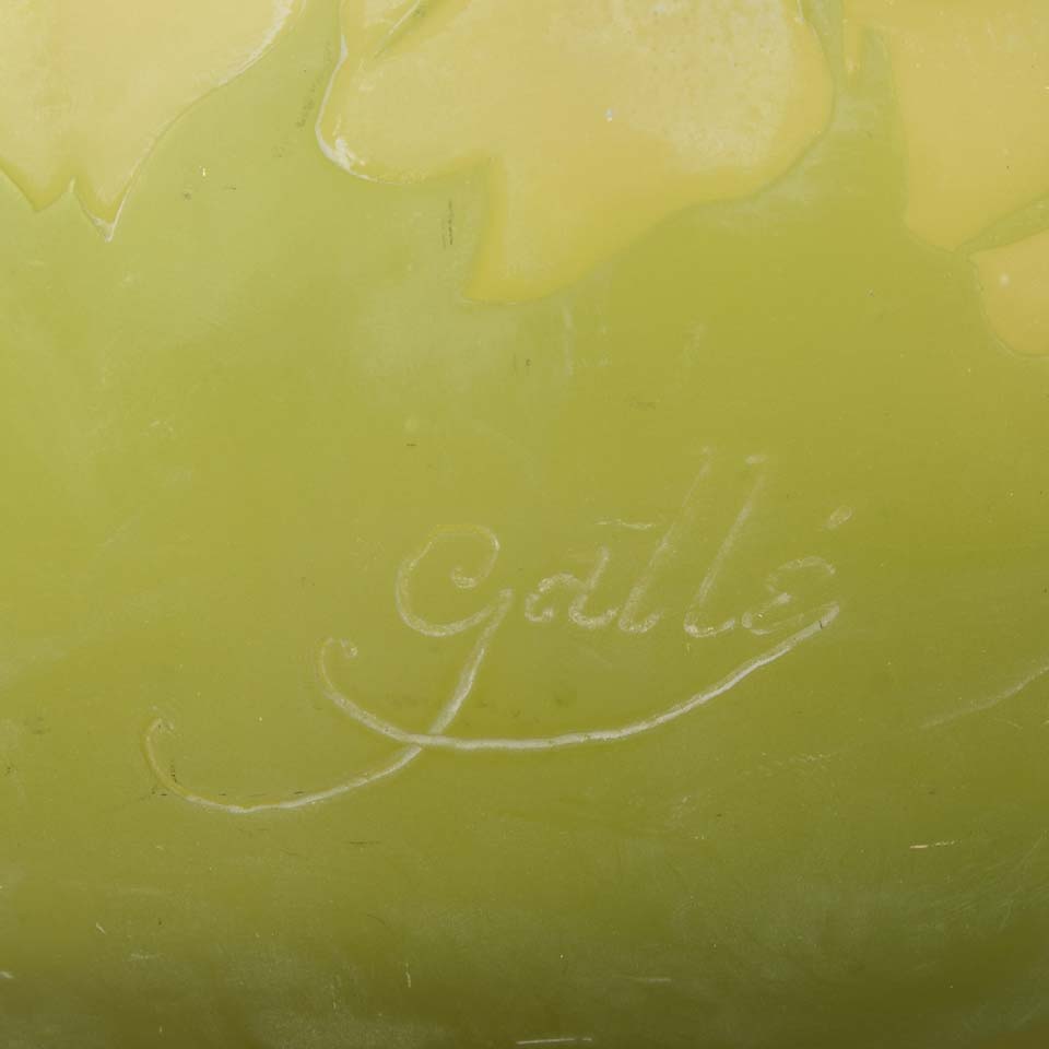 Emile Gallé - Art Nouveau Glass - Large Floral Vase