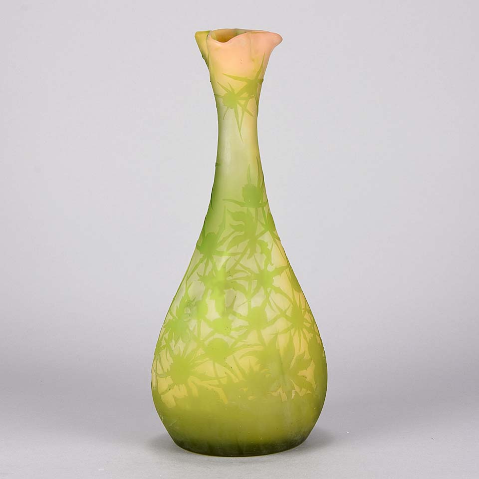 Emile Gallé - Art Nouveau Glass - Large Floral Vase