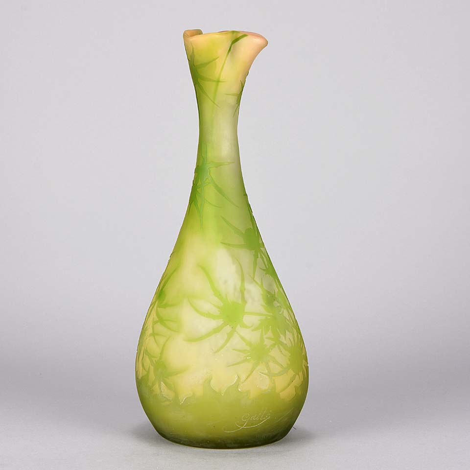 Emile Gallé - Art Nouveau Glass - Large Floral Vase