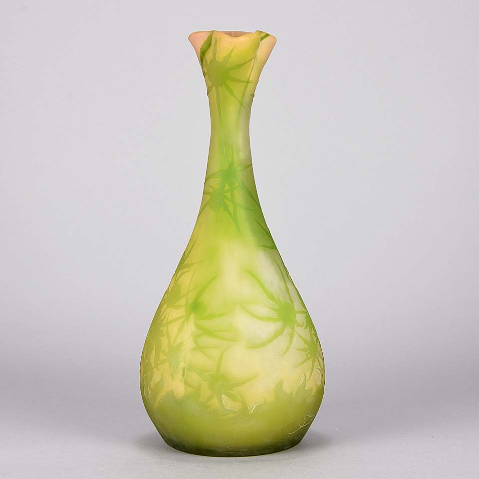 Emile Gallé - Art Nouveau Glass - Large Floral Vase
