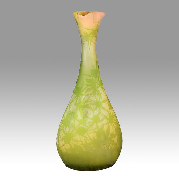 Emile Gallé - Art Nouveau Glass - Large Floral Vase