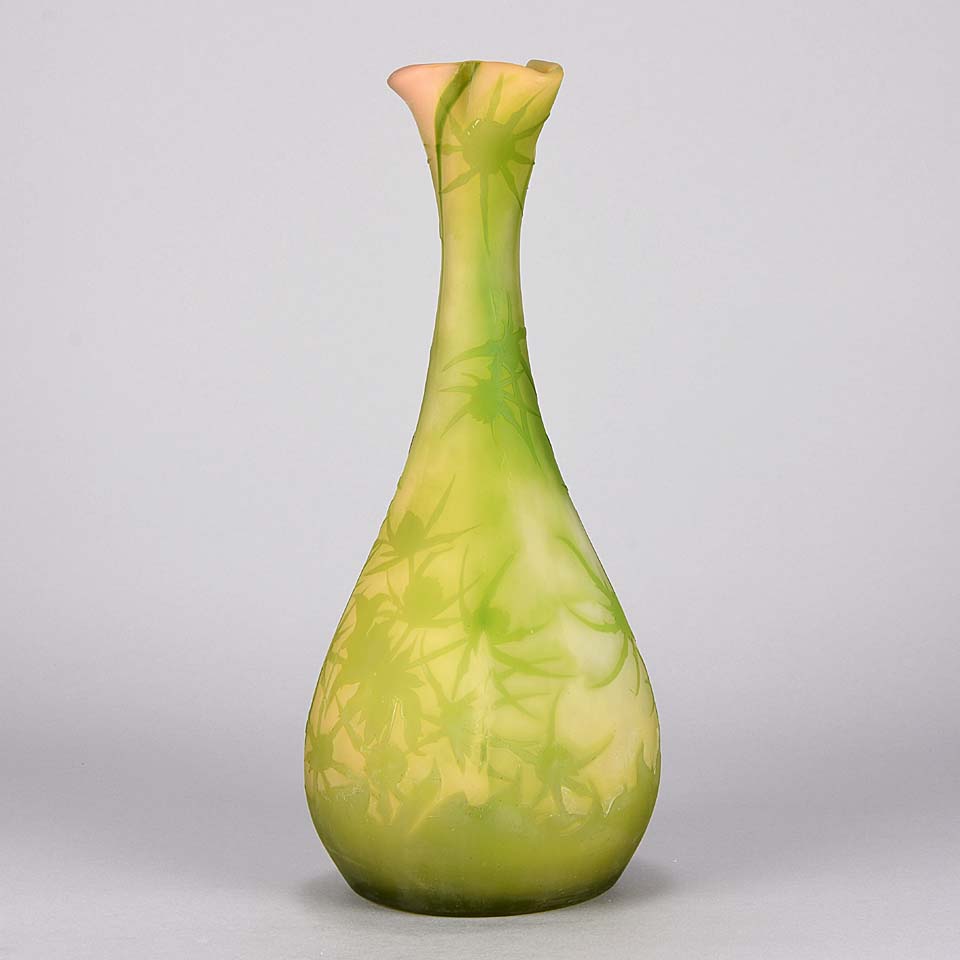 Emile Gallé - Art Nouveau Glass - Large Floral Vase