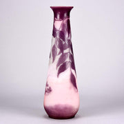 Art Nouveau glass Emile Galle Flower Vase - Hickmet Fine Arts