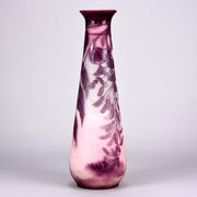 Art Nouveau glass Emile Galle Flower Vase - Hickmet Fine Arts